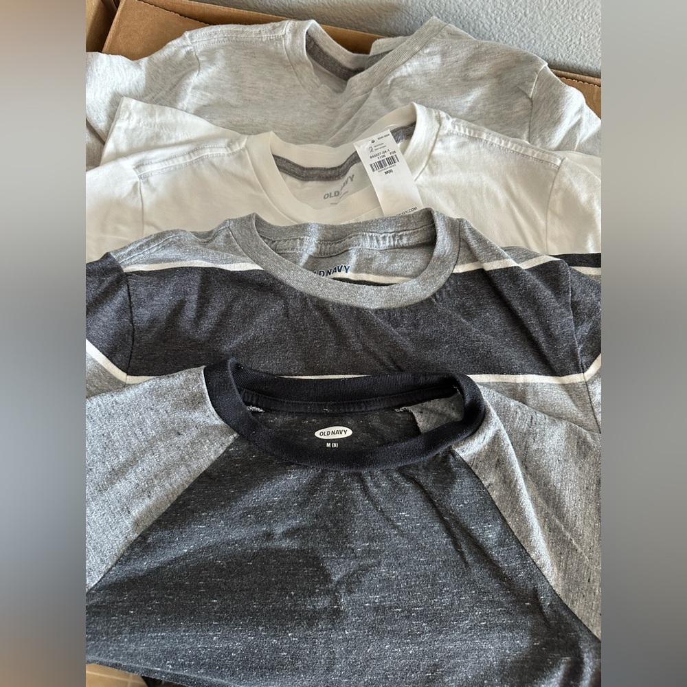 Old Navy Boys T-shirts. 4 shirts, one NWT all like-new. boy M Size 8